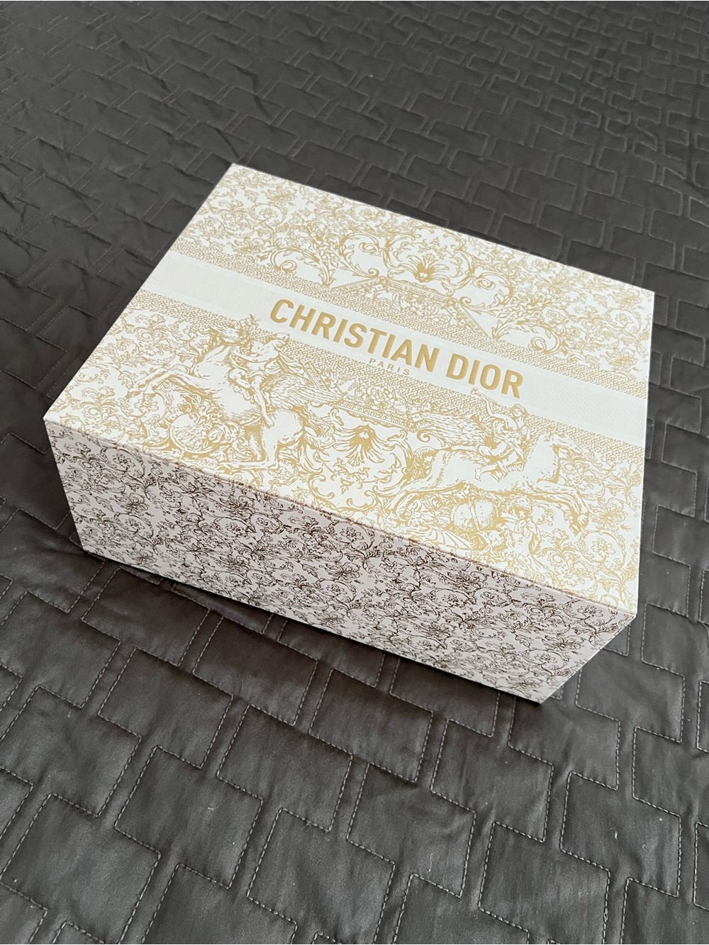 Christian Dior White and Gold Decorative Box